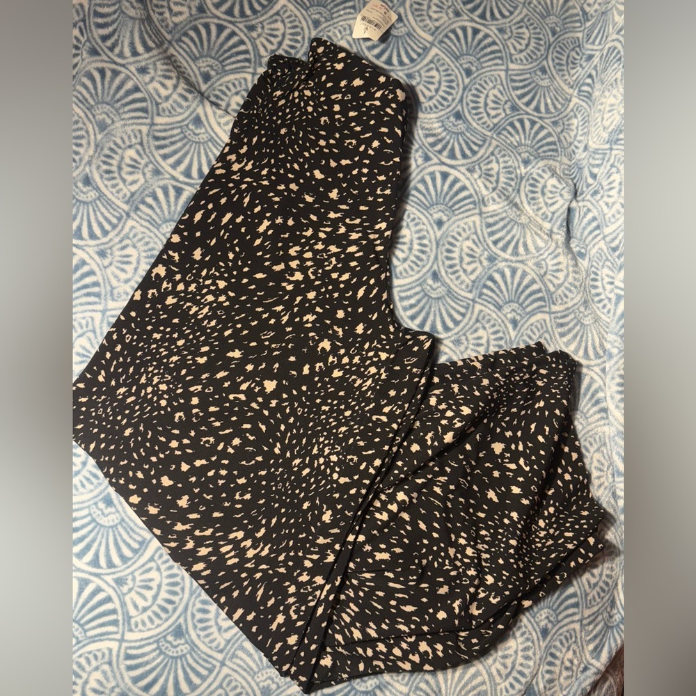 WINDSOR-S Black and Cream Patterned Pants